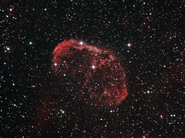 Туманность Полумесяц ngc6888 в созвездии Лебедя (HaOIII)